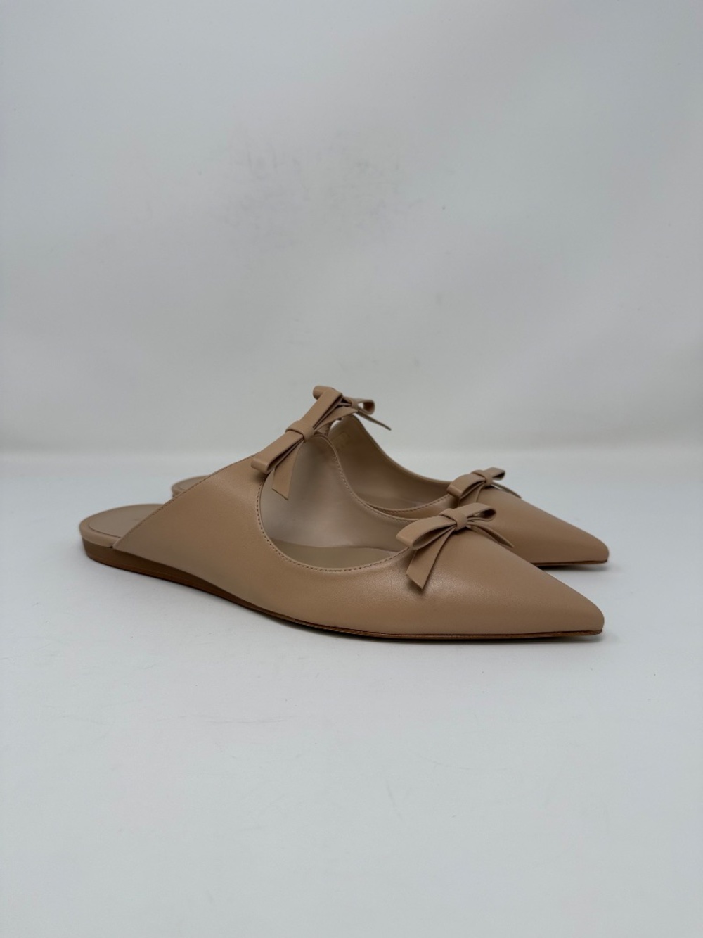 New Stuart Weitzman Reese Flat Slide Golden Beige Sz 9.5 - Picture 3 of 13